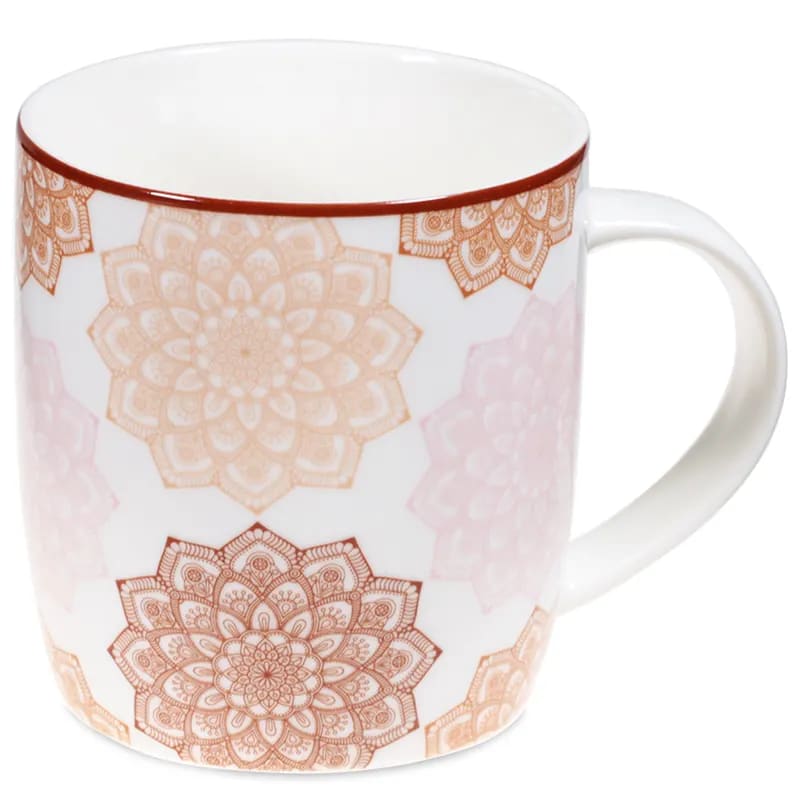 Tasse à thé infuseur Mandala rose