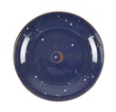 Plat à bijoux en céramique bleu croissant de lune 10,5 cm