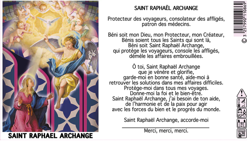 Bougie Neuvaine Saint Raphel Archange