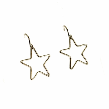 Boucles d'oreilles métal doré étoiles
