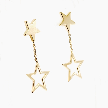 Boucles d'oreilles étoiles métal doré