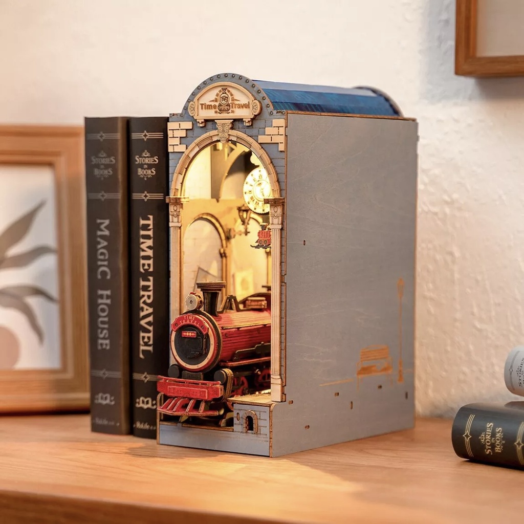 Serre-livres DIY Book Nook Voyage dans le temps