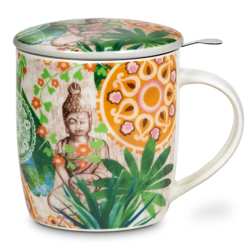 Tasse à thé infuseur bouddha paradis