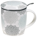 Tasse à thé infuseur Mandala gris
