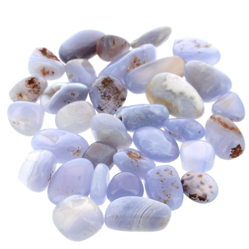 Calcédoine Bleue EXTRA (pierre roulée)