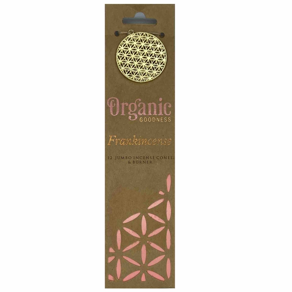 Organic Goodness Cônes d'encens Frankincense + brûleur