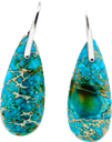 Boucles d'oreilles bohèmes colorées en forme de goutte en Agate Emperor Stone
