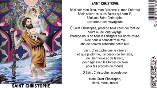 Bougie Neuvaine Saint Christophe