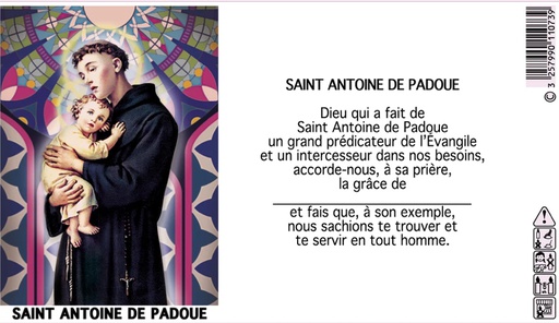 Bougie neuvaine Saint Antoine de Padoue